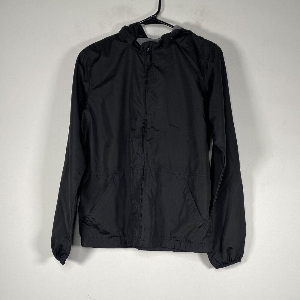 Magellan Outdoors Hooded Rain Jacket Youth Large Black Casual